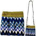 180427- 6 COLORS-6 PIECE CHEVRON SINGLE SHOULDER / LONG STRAP SMALL MESSENGER HANDBAG (6 COLORS)